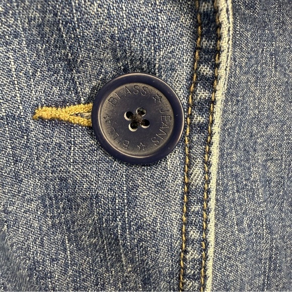 Bill Blass 90’s Vintage Blue Tailored Jean Jacket Size Large GUC - Picture 4 of 10